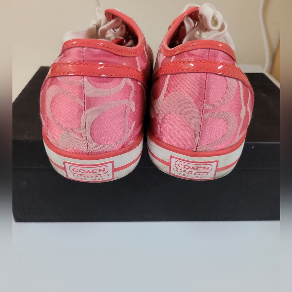 COACH DESIGNER CANVAS barrett sneakers tennis shoes size 8 - Picture 6 of 9